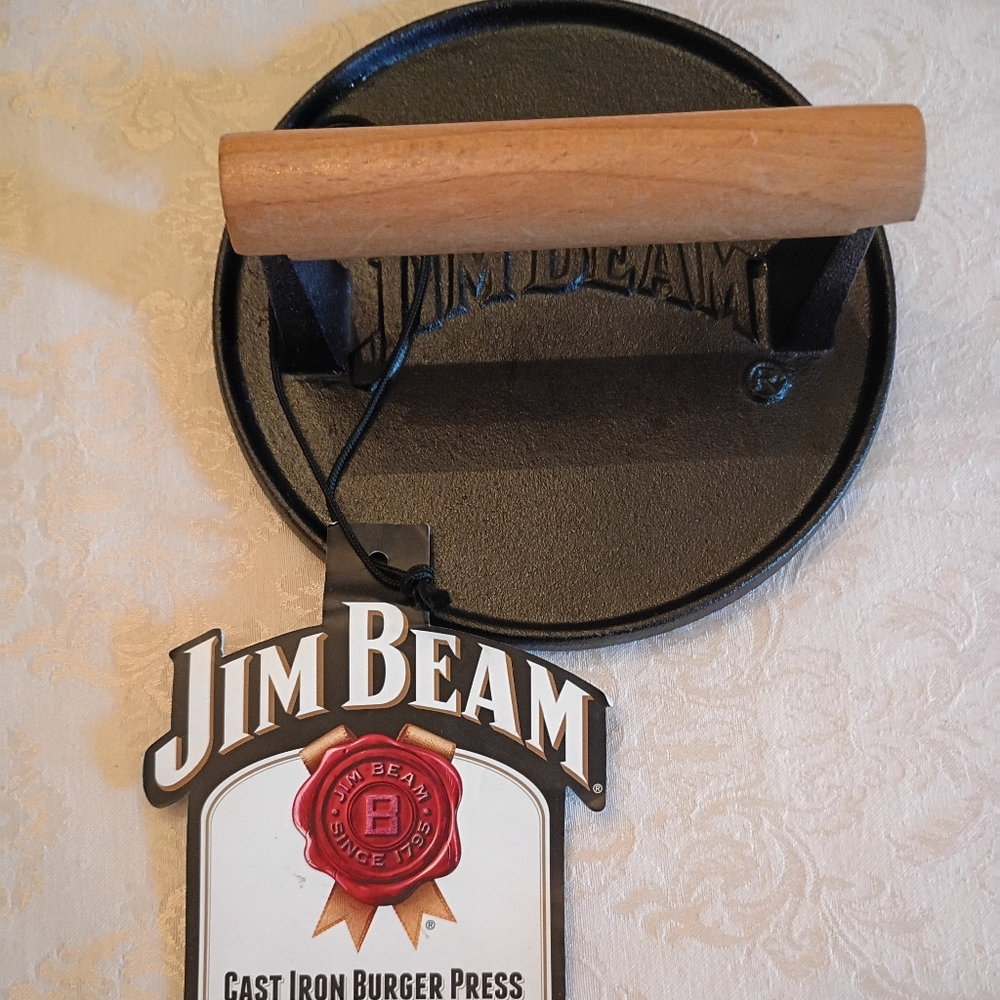 Jim Beam Black Cast Iron Burger Press